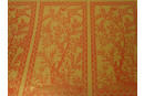 Wandtapete mit goldener Untergrund und rotes Motiv mit V&ouml;gel
